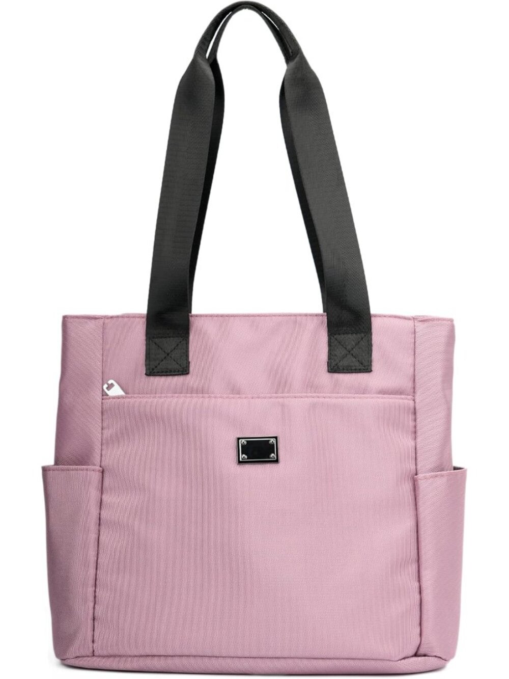 Women Tote Bag with Zipper Nylon Overnight Handbag Multiple Pockets Waterproof S